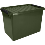 Sunware - Q-line Opbergbox Recycled 72l Zwart - 60 X 40 X 42 Cm - Groen