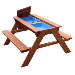 Sunny Axi Dave Picknicktafel / Zandtafel / Watertafel Voor Kinderen In Multifunctionele Picknick Tafel Van Hout Met 2 - Bruin