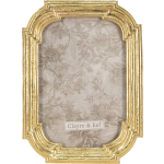 Clayre & Eef Fotolijst 14*2*18 Cm / 10*15 Cmkleurig Kunststof, Glas Rechthoek Fotokader Wissellijst Foto Frame - Goud