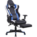 Gamestoel Tornado Relax Bureaustoel - Met Voetsteun - Ergonomisch - Blauw - Zwart
