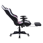 Gamestoel Tornado Relax - Bureaustoel - Met Voetsteun - Ergonomisch - Roze - Zwart