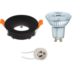 BES LED Led Spot Set - Osram Parathom Par16 940 36d - Gu10 Fitting - Dimbaar - Inbouw Rond - Mat - 5.5w - Natuurlijk Wit - Zwart