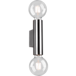 BES LED Led Wandlamp - Wandverlichting - Trion Vundon - E27 Fitting - 2-lichts - Rond - Mat Nikkel - Aluminium