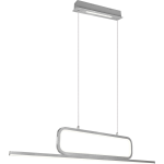 BES LED Led Hanglamp - Trion Akina - 38w - Warm 3000k - Dimbaar - Rechthoek - Geborsteld Zilver - Aluminium - Wit