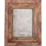 Clayre & Eef Fotolijst 26*3*21 Cm / 15*20 Cm Hout/ Glas Fotokader - Rood