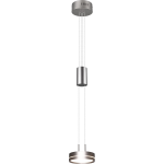 BES LED Led Hanglamp - Hangverlichting - Trion Franco - 7.2w - 1-lichts - Warm 3000k - Rond - Mat Nikkel - Aluminium - Wit