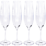 4x Champagneglazen/flutes 26 Cl/260 Ml Van Kristalglas - Kristalglazen - Champagneglas