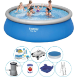 Bestway Fast Set Rond 457x84 Cm - Zwembad Inclusief Accessoires - Blauw