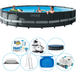 Intex Ultra Xtr Frame Rond 610x122 Cm - Slimme Zwembad Deal - Grijs