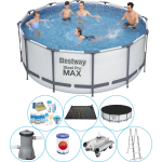 Bestway Steel Pro Max Rond 366x122 Cm - Zwembad Inclusief Accessoires - Grijs