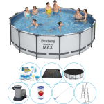 Bestway Steel Pro Max Rond 488x122 Cm - Zwembad Set - Grijs