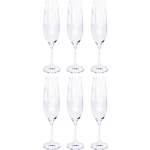 10x Champagneglazen/flutes 26 Cl/260 Ml Van Kristalglas - Kristalglazen - Champagneglas