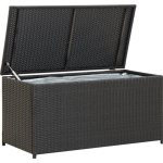 Vidaxl Tuinbox 100x50x50 Cm Poly Rattan - Zwart