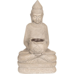 Clayre & Eef Decoratie Buddha 28*20*50 Cm Grijs Polyresin 5pr0055 - Beige