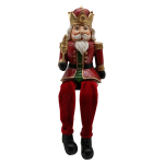 Clayre & Eef Kerstdecoratie Beeld Notenkraker 7*6*11 Cm Polyresin - Rood