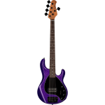 Music Man StingRay Ray35 Purple Sparkle 5-snarige elektrische basgitaar met deluxe gigbag