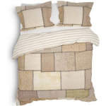 Heckett & Lane Dekbedovertrek Rida - Woven Beige - Lits-jumeaux 240x200/220 Cm - Bruin