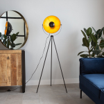 Dimehouse Fallon Vloerlamp- - Industrieel - Metaal - Driepoot - Zwart