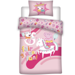 Peppa Pig Unicorn Dekbedovertrek - Eenpersoons - 140 X 200 Cm - - Roze