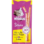 Whiskas - Snacks Para Gatos Pollo 3 Sticks X 6 G