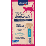Vitakraft - Snack Para Gatos Adultos Vita Naturals Liquid Salmón 5 Uds