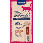 Vitakraft - Snack Para Gatos Adultos Vita Naturals Liquid Ternera 5 Uds