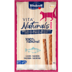 Vitakraft - Snack Para Gatos Adultos Vita Naturals Salmón 4 Sticks X 5 G