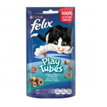 Felix - Snack Para Gatos Adultos Play Tubes Pescado Y Gambas 50 G