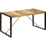 Vidaxl Eettafel 160x80x75 Cm Massief Mangohout - Bruin