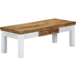 Vidaxl Salontafel 110x50x40 Cm Massief Mangohout - Bruin