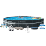 Intex Zwembad Ultra Xtr Frame - Zwembad Bundel - 732x132 Cm - Grijs