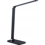 BES LED Led Bureaulamp - Prixa Ingry - 7w - Qi Draadloze Oplaadfunctie - Usb Opladen - Touch Functie - Aanpasbare Kleur - - Zwart