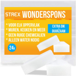 24x Wonderspons Schoonmaakspons Sponsjes Magic Eraser Wondersponzen Alle Oppervlakken Vlekken Verwijderen - Zwart
