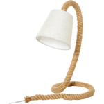 Tafellamp - Tafellamp Slaapkamer - Tafellamp Wonkamer - Industrieel - Met Henneptouw - Beige