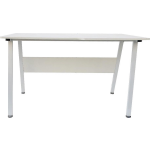 Computertafel Bureau Stoer - Industrieel Modern - 130 Cm Breed - Frame Tafelblad - Wit