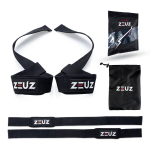 Zeuz® 2 Stuks Lifting & Weightlifting Straps Voor Fitness & Crossfit Krachttraining - Gewichichtheffen & Deadlift - Zwart