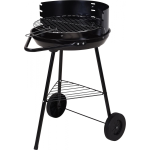 VAGGAN Bbq Barbecue Half Open Op Wielen 43 Cm - Grijs