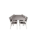 Levels Tuinmeubelset Tafel 100x229/310cm En 10 Stoel Levels,. - Grijs