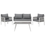 Beliani Latina Loungeset Aluminium 74 X 66 Cm - Wit