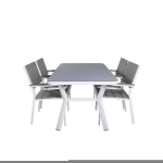 Virya Tuinmeubelset Tafel 90x160cm En 4 Stoel Levels,. - Grijs