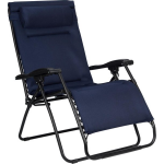Abbey Campingstoel Chaise Longue 90 X 75 X 112 Cm Marine - Blauw