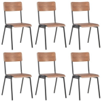 Vidaxl Eetkamerstoelen 6 St Multiplex - Bruin