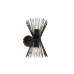 QAZQA Art Deco wandlamp 2-lichts - Broom - Zwart