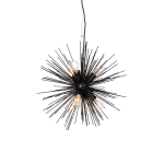 QAZQA Art Deco hanglamp 6-lichts - Broom - Zwart