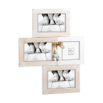 Mascagni - Multi Baby Fotolijst Hout Met Blauwe Teddybeer En Strik Voor 1 Foto 10x10 En 3 Foto's 10x15 Wf A958 - Bruin