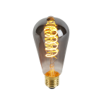 Calex E27 dimbare LED gedraaid filament lamp smoke ST64 4W 136 lm 1800K
