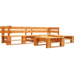 Vidaxl 4-delige Loungeset Pallet Hout Honing - Bruin