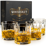 Whisiskey Klassieke Whiskey Glazen - 4 Tumbler Glazen - Whiskey Glazen Set - Waterglazen - Drinkglazen - 345 Ml Glas