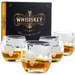 Whisiskey Wereldbol Whiskey Glazen - 4 Glazen - Whiskey Glazen Set - Waterglazen - Drinkglazen - 370 Ml Whisky Glas