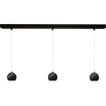 Lamponline Hanglamp Denver 3 Lichts Ø 10 Cm L 100 Cm - Zwart